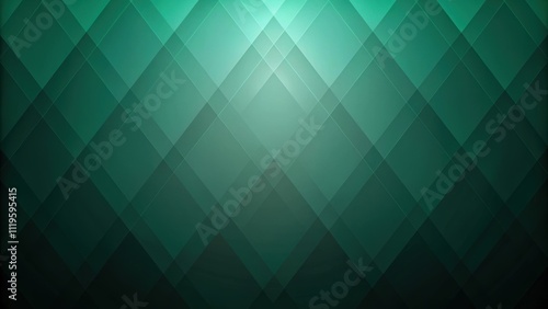 Fototapeta Naklejka Na Ścianę i Meble -  Simple deep dark green gradient wallpaper with minimalist abstract angular design, 4K, UHD, deep green, gradient