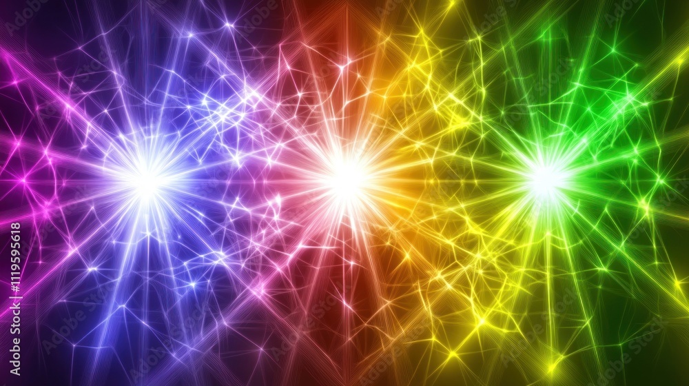 Abstract colorful light bursts with a vibrant, energetic feel. Abstract colorful light bursts with a vibrant, energetic feel.
