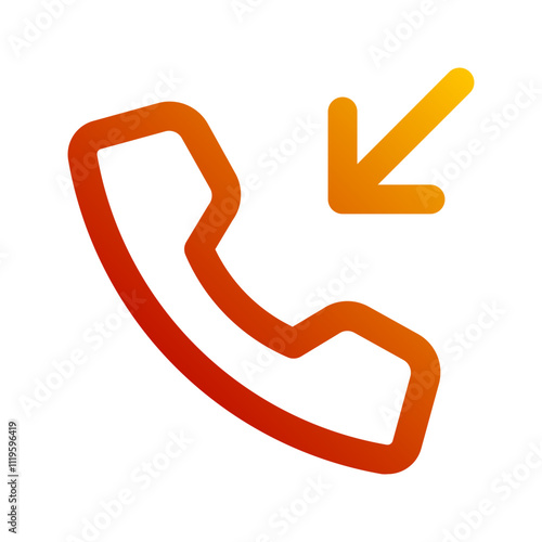 incoming call gradient icon