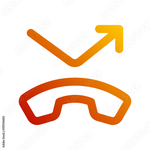 missed call gradient icon