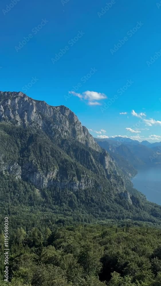 landscape with blue sky in Austria landscape with blue sky in Austria