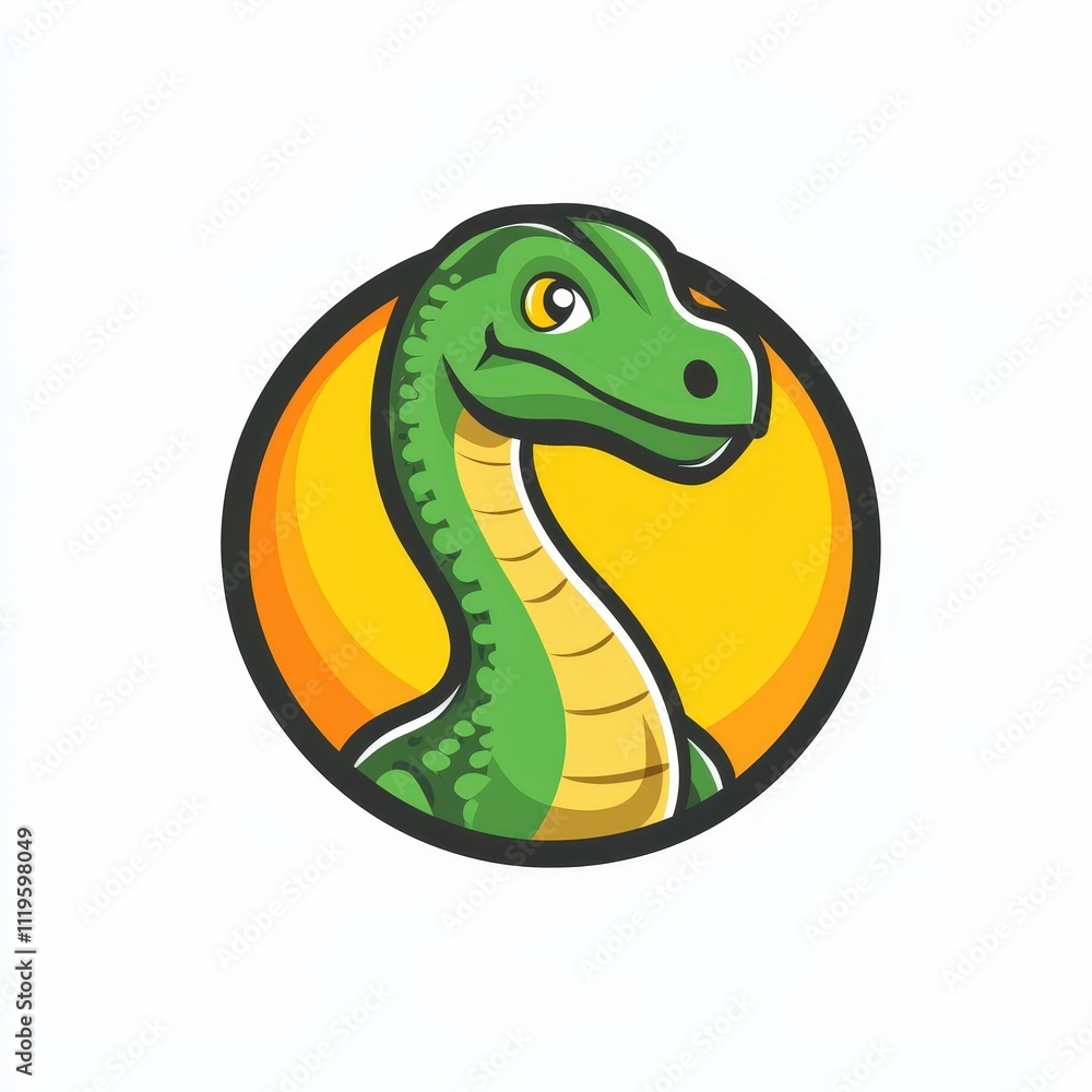 Naklejka premium Design of dinosaur icon logo illustration isolated on white background