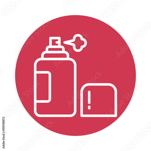 Hairpins  Vector Gylph circle Outline Icon. Eps 10 File 