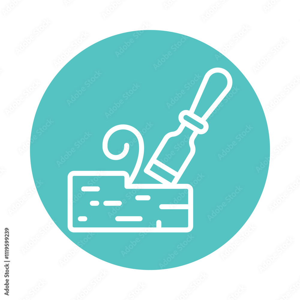 Chisel Vector Gylph circle Outline Icon. Eps 10 File Chisel Vector Gylph circle Outline Icon. Eps 10 File