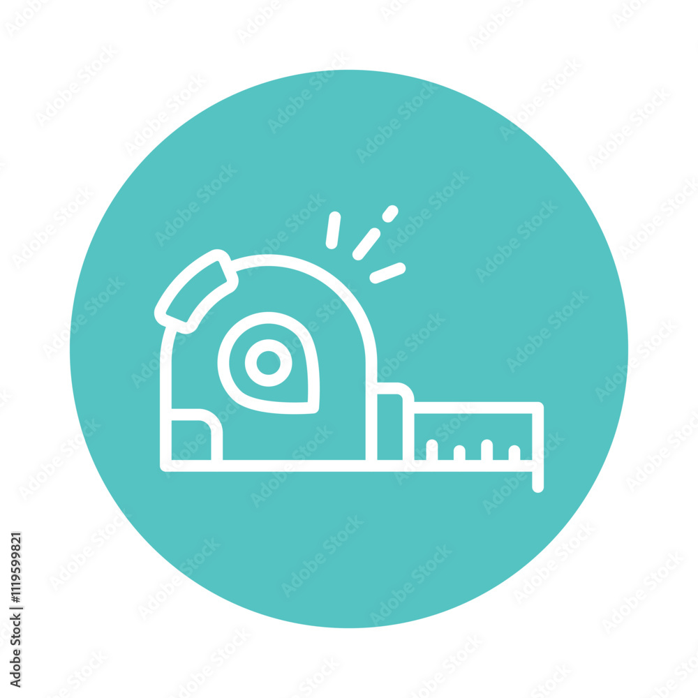 Measuring tape Vector Gylph circle Outline Icon. Eps 10 File Measuring tape Vector Gylph circle Outline Icon. Eps 10 File