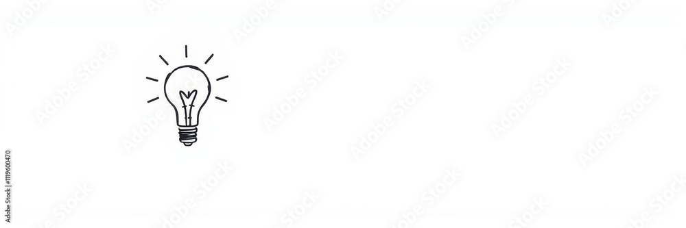Simple and clean outline idea icon design on a white background, sketch, minimalism, graphic Simple and clean outline idea icon design on a white background, sketch, minimalism, graphic