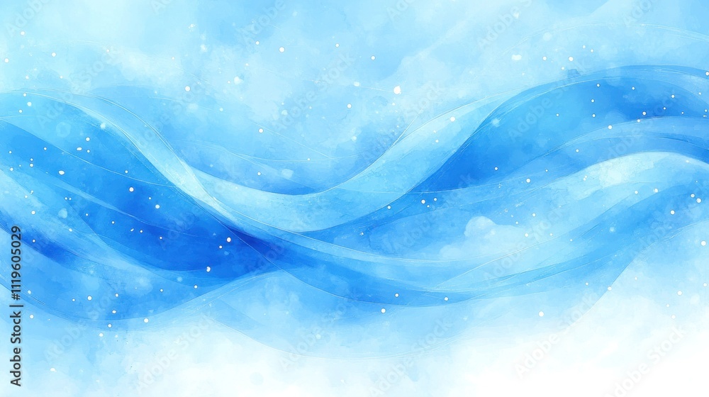 Gentle blue wave patterns flow across a soft background, creating a peaceful and calming ambiance Gentle blue wave patterns flow across a soft background, creating a peaceful and calming ambiance