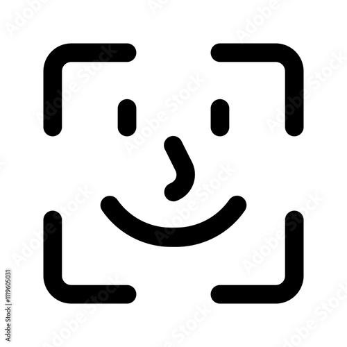 face id line icon