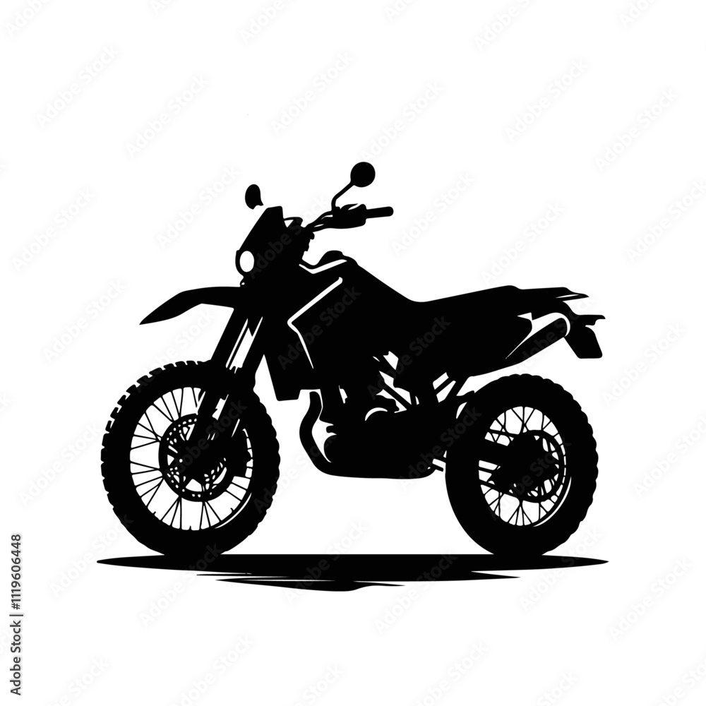 Fototapeta premium Motorcycle silhouette isolated on a white background