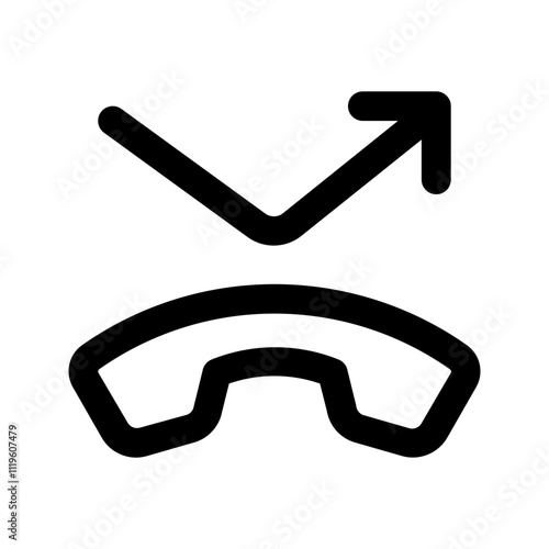 missed call line icon