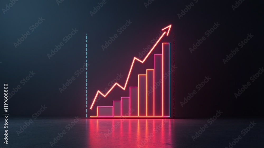 Financial goals neon arrows targeting success in a dynamic world Financial goals neon arrows targeting success in a dynamic world