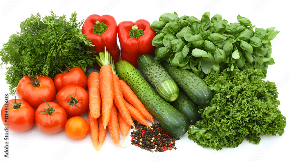 Wholesome vegetable and herb frame with vibrant spices Wholesome vegetable and herb frame with vibrant spices