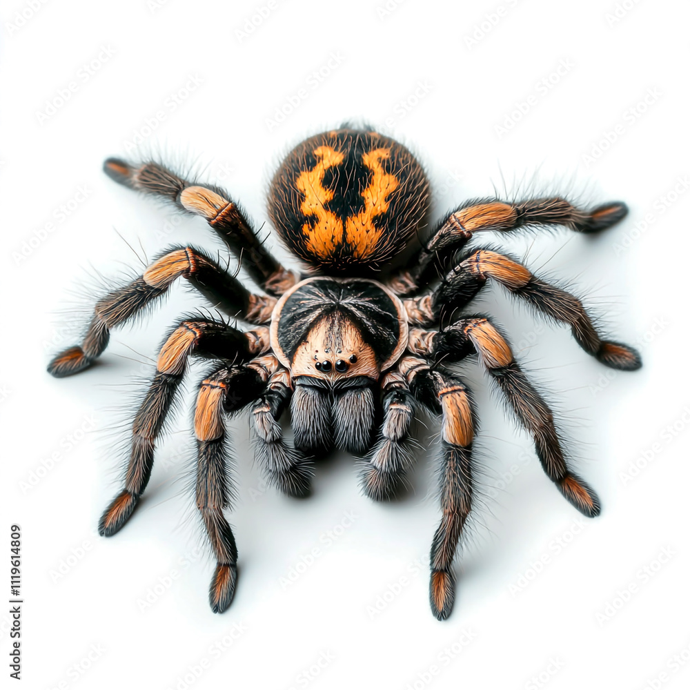 Big spider isolated on white background. Big spider isolated on white background.