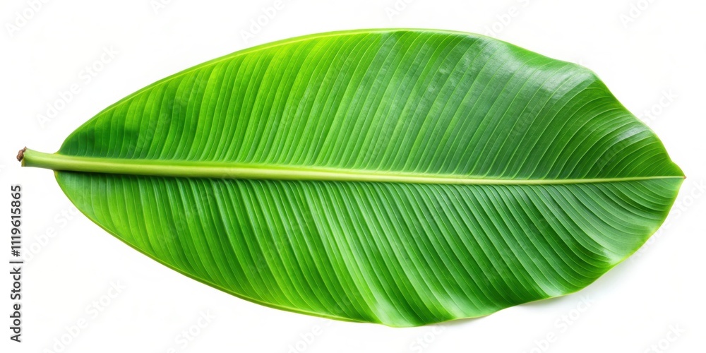 Fresh banana leaf isolated on white background with clipping path , tropical, green, vibrant, natural, organic, exotic, texture Fresh banana leaf isolated on white background with clipping path , tropical, green, vibrant, natural, organic, exotic, texture