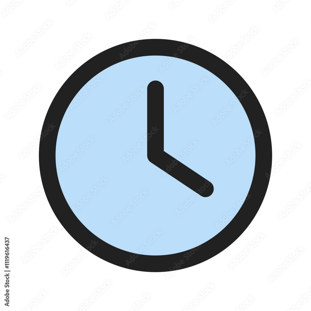 clock line color icon clock line color icon