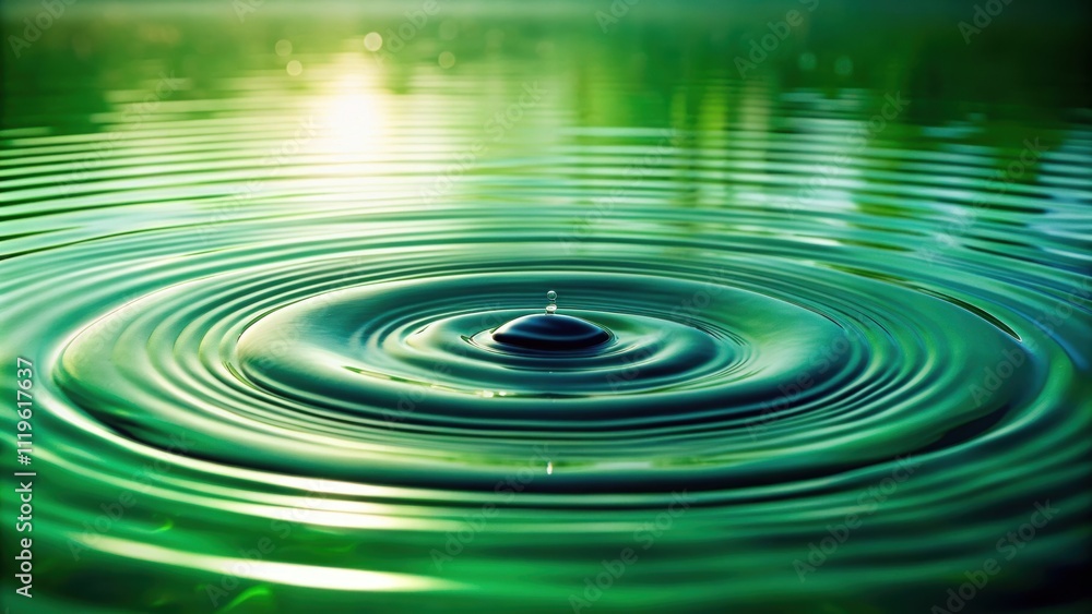 Tranquil moment of ripples spreading on green water surface, serene, peaceful, ripple, green, water, surface, nature Tranquil moment of ripples spreading on green water surface, serene, peaceful, ripple, green, water, surface, nature
