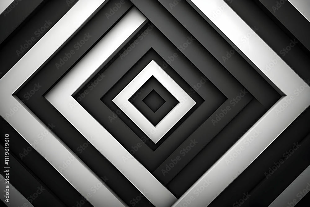 Abstract Black & White Geometric Design Abstract Black & White Geometric Design