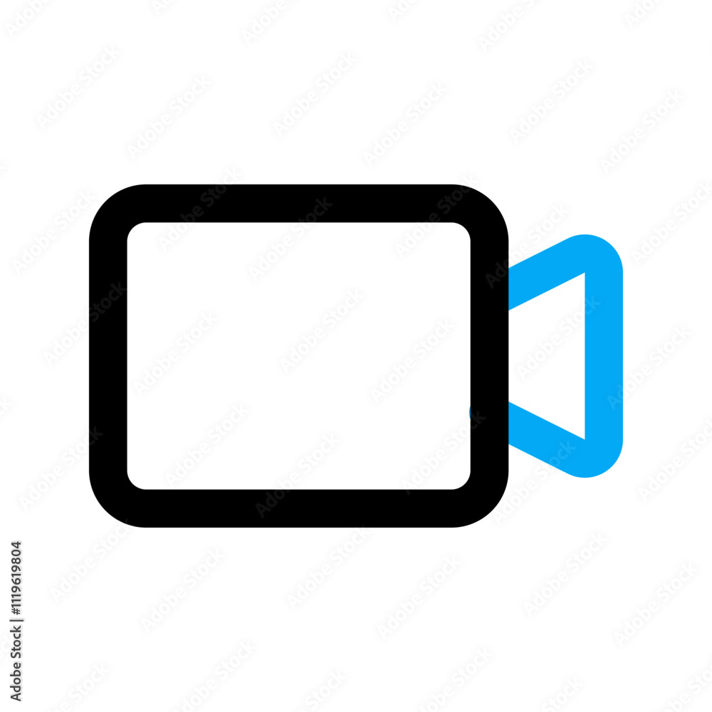 video camera line color icon video camera line color icon