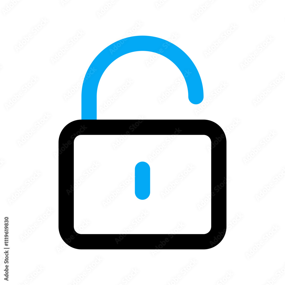 unlock line color icon unlock line color icon