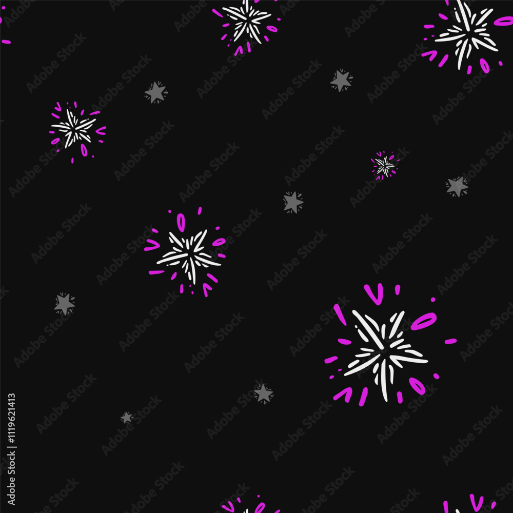 Seamless Christmas shiny stars vector pattern for festive design. Constellation Seamless Christmas shiny stars vector pattern for festive design. Constellation