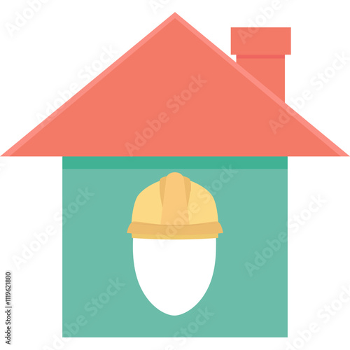 Labour House  vector icon with  an isolated background 