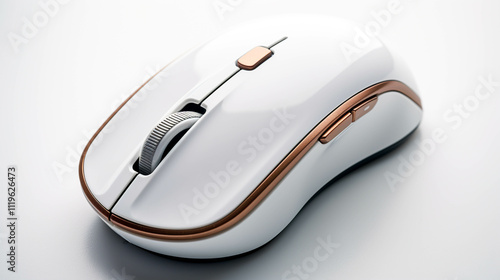 Computer gaming mouse isolated on white