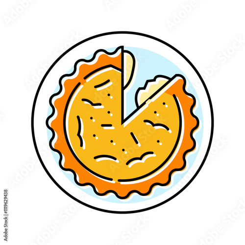 pot pie chicken food color icon vector. pot pie chicken food sign. isolated symbol illustration