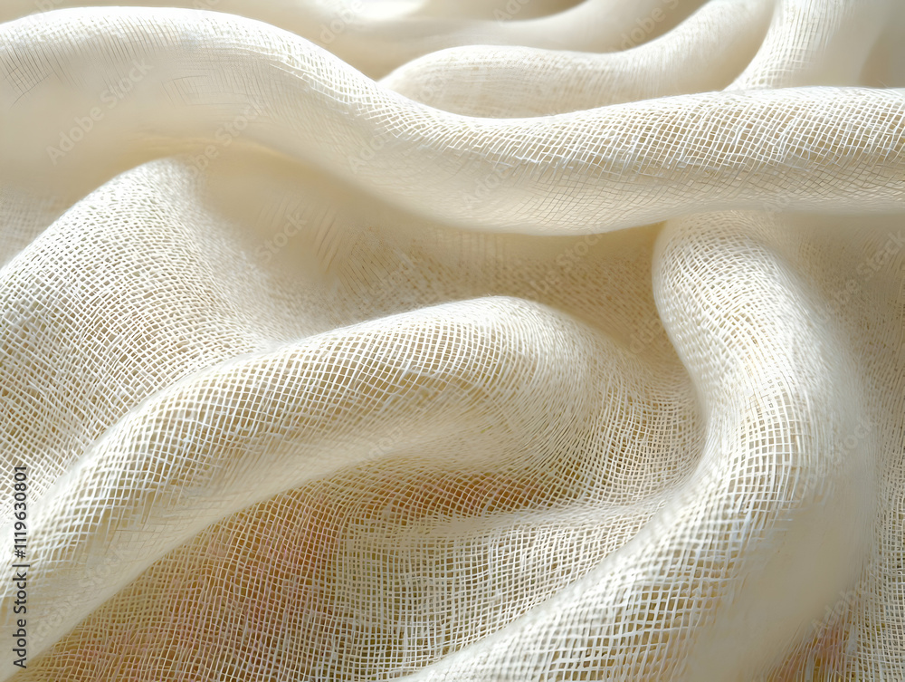 Cream Woven Fabric Texture: Soft, Draped, Elegant Cream Woven Fabric Texture: Soft, Draped, Elegant