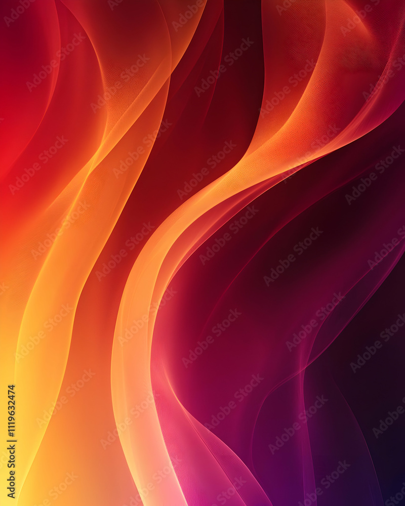 Abstract Waves: Red & Orange Gradient Design Abstract Waves: Red & Orange Gradient Design