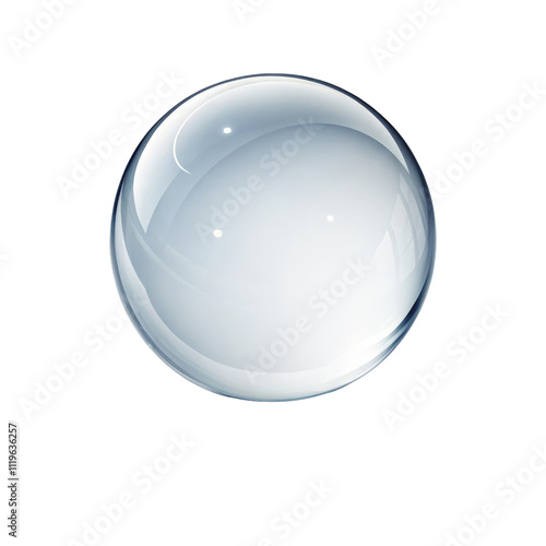 Perfectly Polished Glass Sphere with Reflective Surface