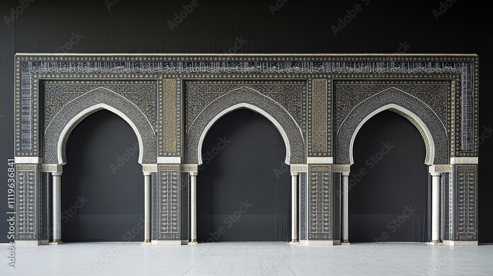 Intricate Islamic Design of Kaabah Arches Intricate Islamic Design of Kaabah Arches