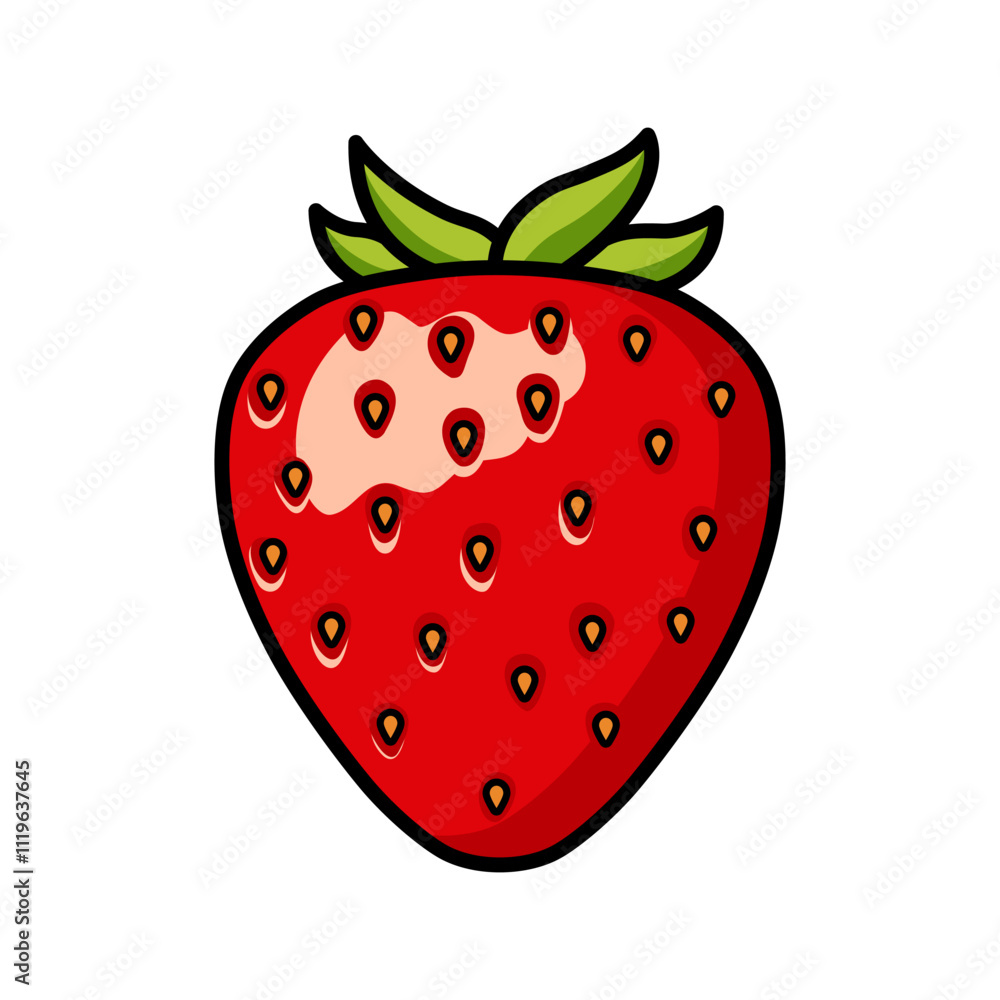 Obraz premium strawberry fruit illustration