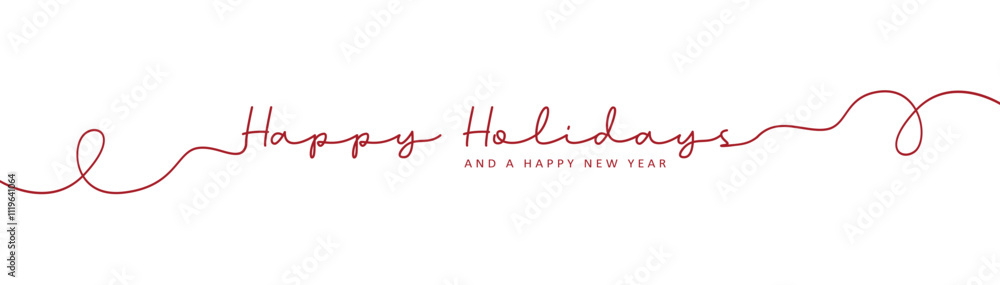 happy holidays banner typography isolated vector illustration happy holidays banner typography isolated vector illustration