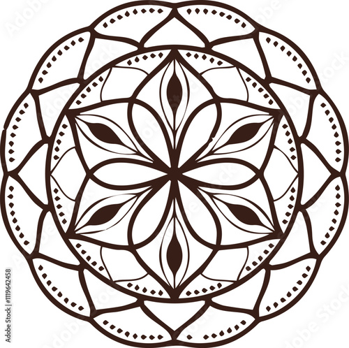 Beautiful flower art and mandala vector design