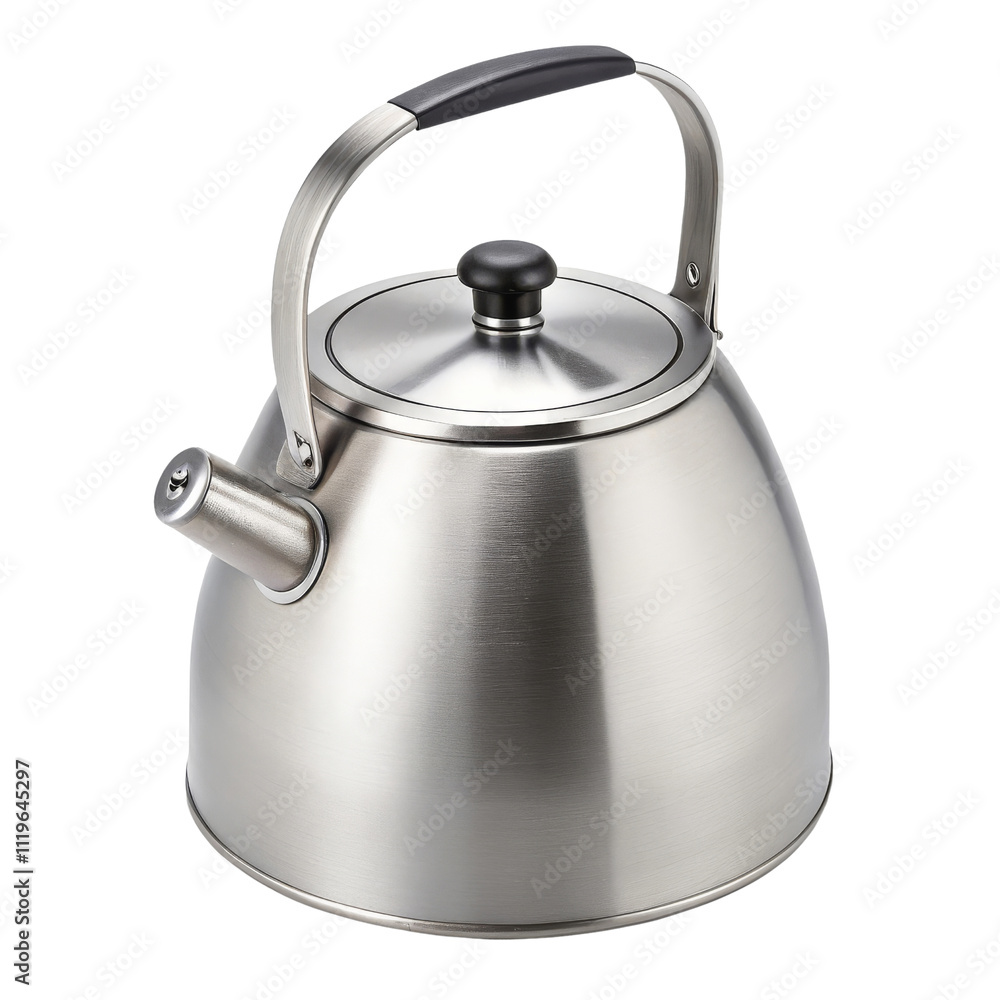 Stainless Steel Kettle with Black Handle and Lid Stainless Steel Kettle with Black Handle and Lid