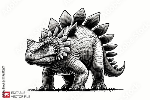 dinosaur graphic flat illustration black and white design templates