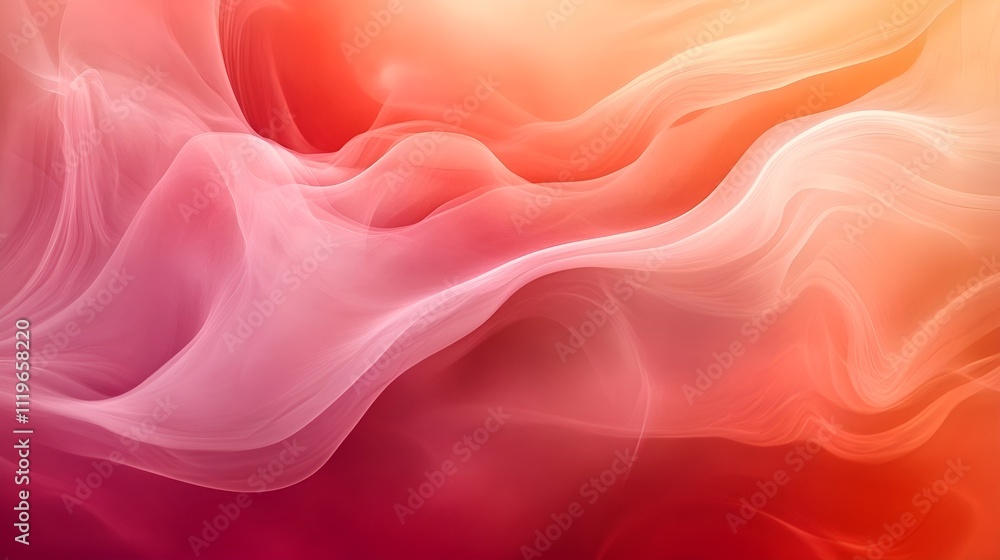 Fototapeta premium Colored wallpaper. Gradient wavy two-tone background. Abstract fabric.