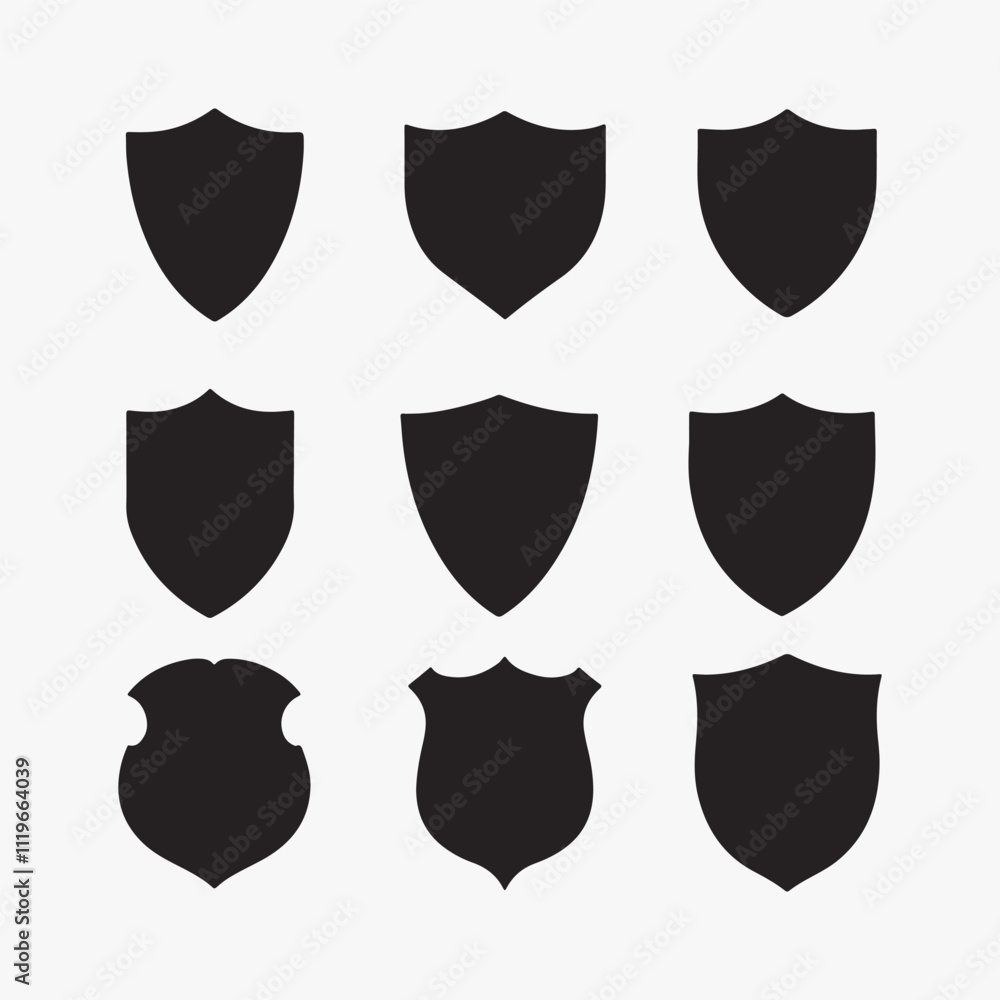 Shield shape vector, Shield vector icon Shield shape vector, Shield vector icon