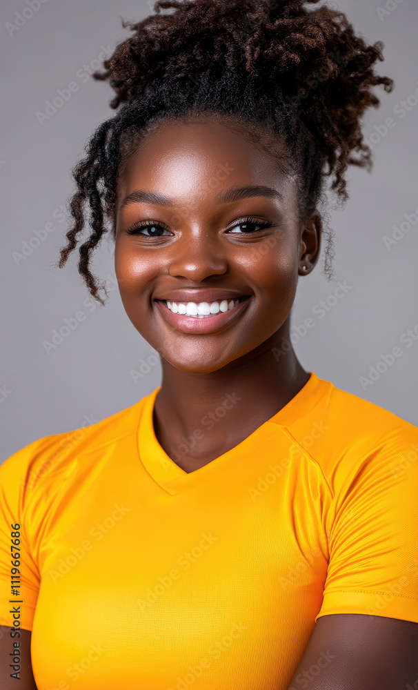 portrait of a woman with radiant skin and athletic wear portrait of a woman with radiant skin and athletic wear