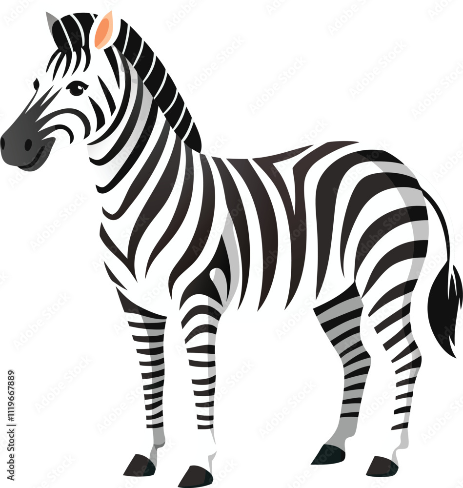 Fototapeta premium silhouette of zebra crossing vector illustration