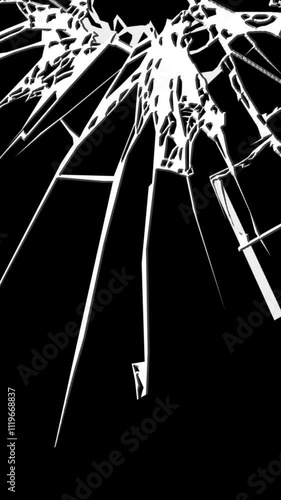Crack - Vertical animation of glass cracking 1