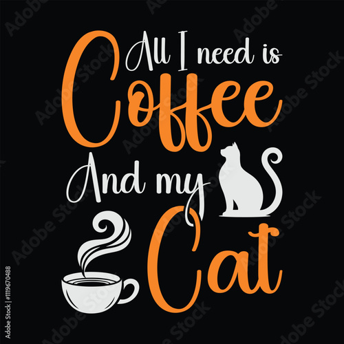Cat t-shirt design, Cat t-shirt illustration, Cat lover, Cat, Cat vector, cat graphic, cat graphic t-shirt design, cat typography.