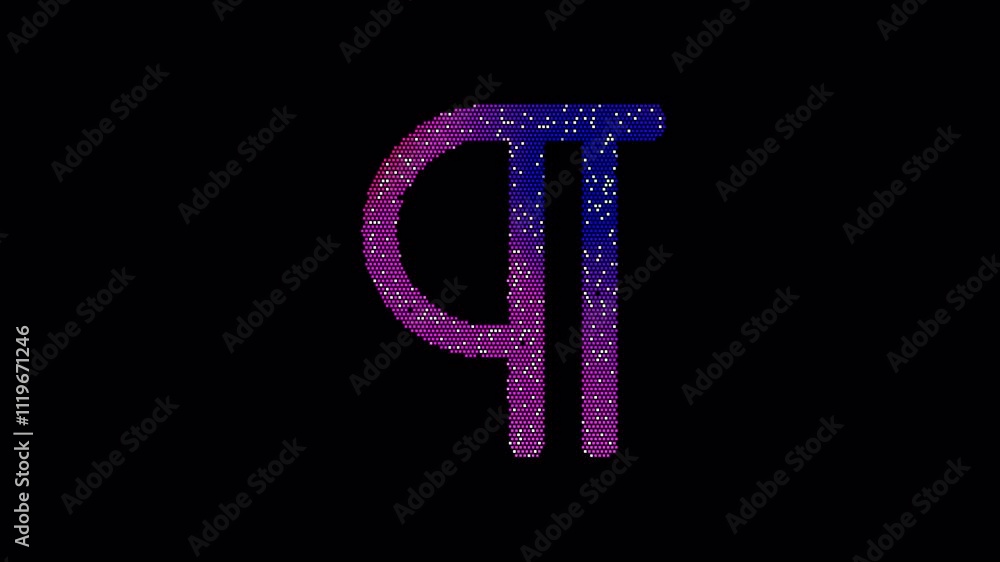 Icon paragraph is made up of LED square shapes that shimmer and flicker. There are black dead diodes. In-Out looped. Alpha BW at the end Icon paragraph is made up of LED square shapes that shimmer and flicker. There are black dead diodes. In-Out looped. Alpha BW at the end