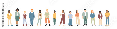 Children of different ethnicities stand side by side together.