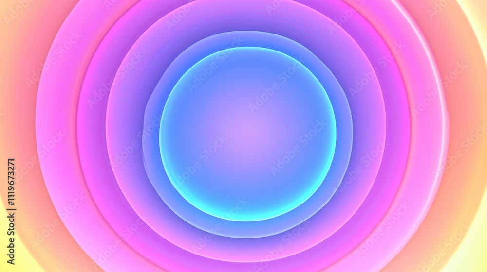 Colorful Abstract Design with Concentric Circles and Soft Gradient Background Colorful Abstract Design with Concentric Circles and Soft Gradient Background