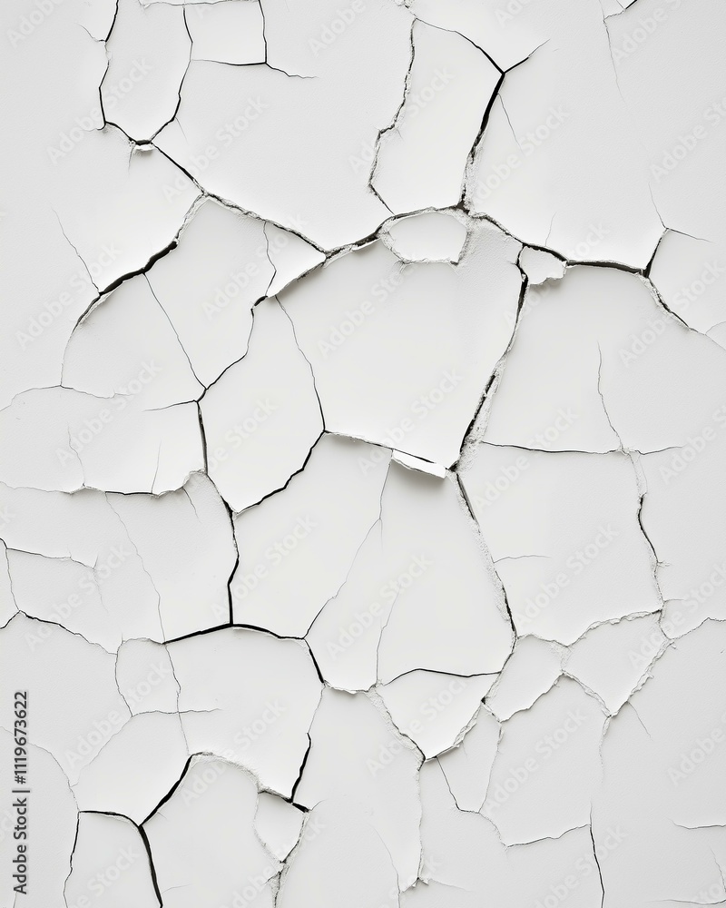 White Cracked Paint Detail White Cracked Paint Detail