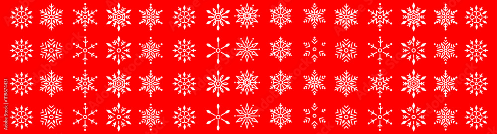 Snowflakes. Big set of icons in flat style. Decoration for Christmas and happy New Year Snowflakes. Big set of icons in flat style. Decoration for Christmas and happy New Year
