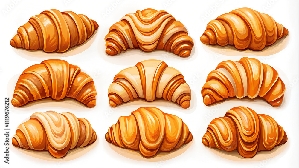 set of croissants set of croissants