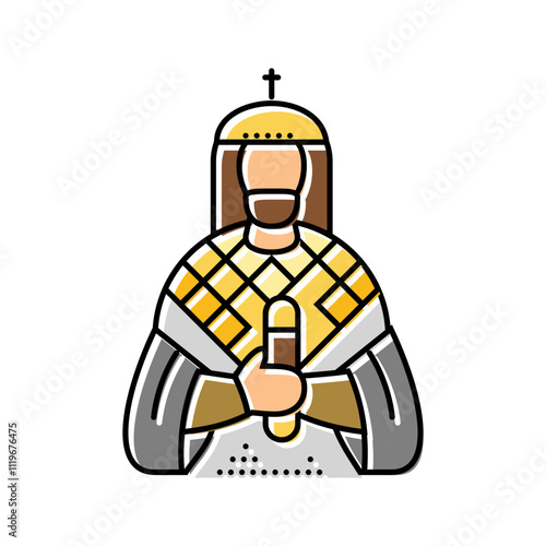 emperor byzantine color icon vector. emperor byzantine sign. isolated symbol illustration photo