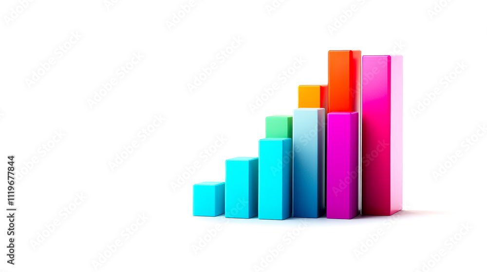 A colorful bar graph displaying progressive data, illustrating growth or performance across different categories. A colorful bar graph displaying progressive data, illustrating growth or performance across different categories.